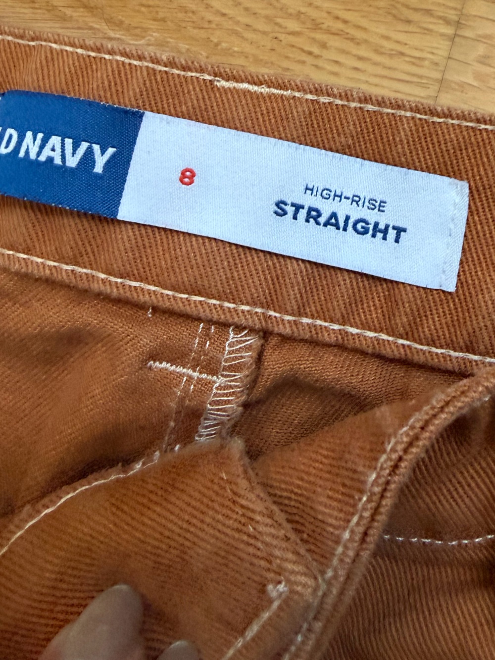 Old Navy High-Rise Straight Jeans — Rust